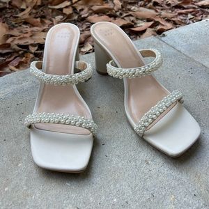 A New Day Cream and Pearl Mule Heels